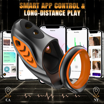 Advanced Electric Chastity Cage | App-Controlled Male Chastity Device with Adjustable Fit & E-Stim Modes