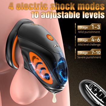 Advanced Electric Chastity Cage | App-Controlled Male Chastity Device with Adjustable Fit & E-Stim Modes