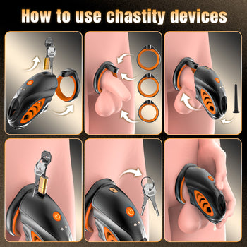 Advanced Electric Chastity Cage | App-Controlled Male Chastity Device with Adjustable Fit & E-Stim Modes