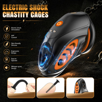 Advanced Electric Chastity Cage | App-Controlled Male Chastity Device with Adjustable Fit & E-Stim Modes